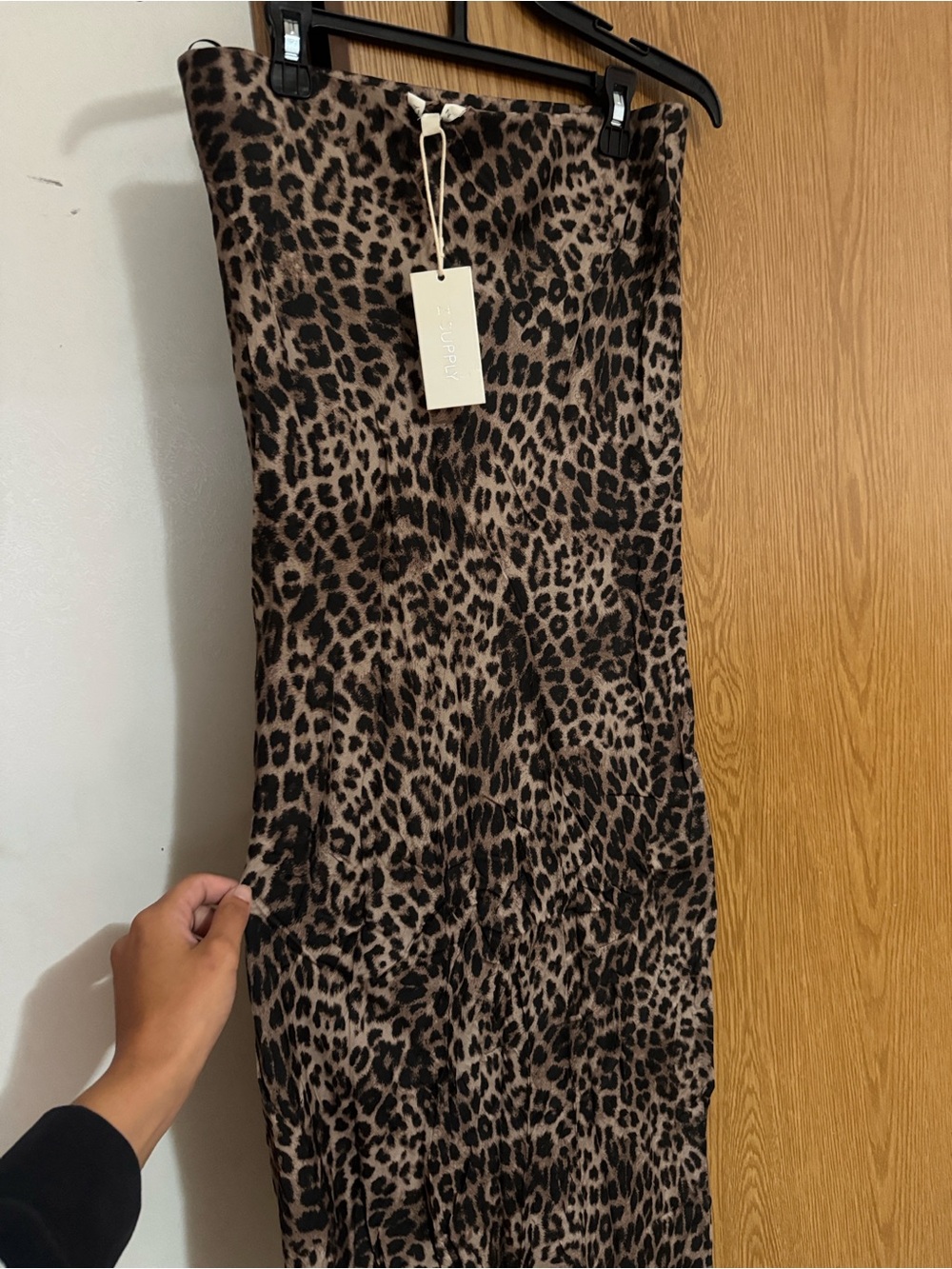 Z Supply Animal Print Maxi Skirt in Brown and Black